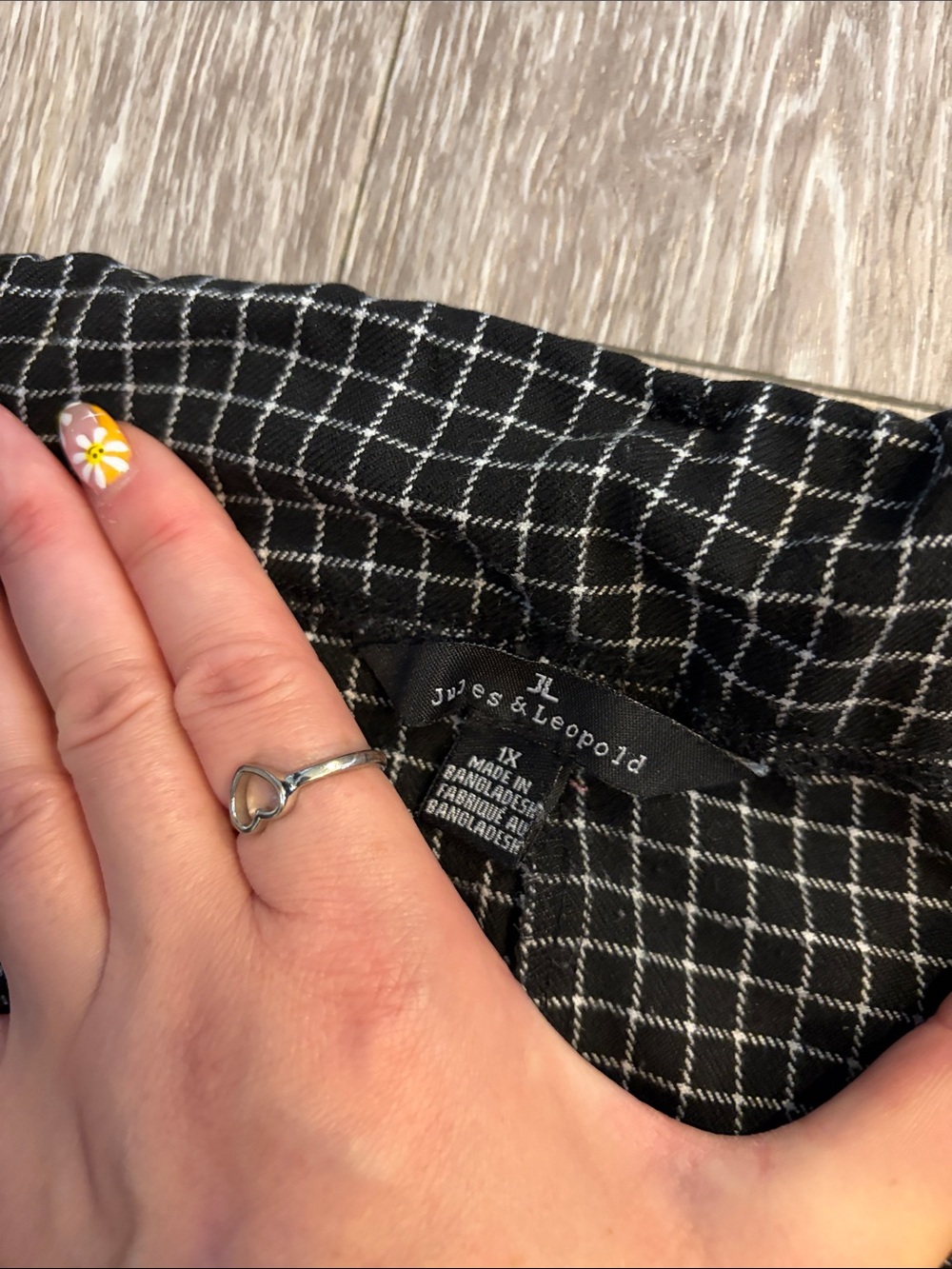 JULES & LEOPOLD | Black Grid-Print Women's Trousers - Picture 8 of 15